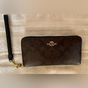 Coach Dark Brown Signature Wallet